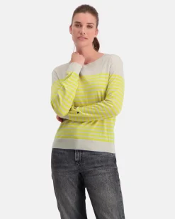 Fashion Gaastra Luxueuze 100% Merino Smerlada Gestreepte Blouse