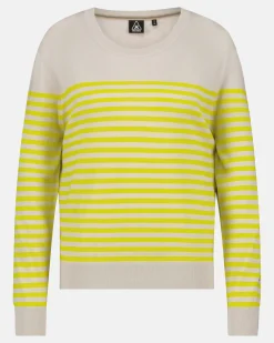 Fashion Gaastra Luxueuze 100% Merino Smerlada Gestreepte Blouse