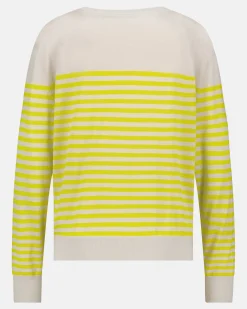 Fashion Gaastra Luxueuze 100% Merino Smerlada Gestreepte Blouse