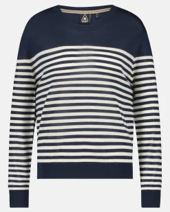 Fashion Gaastra Luxueuze 100% Merino Smerlada Gestreepte Blouse