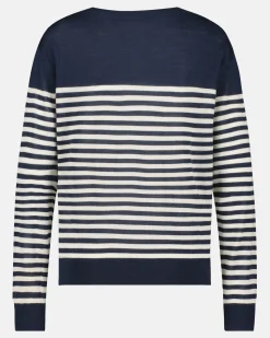 Fashion Gaastra Luxueuze 100% Merino Smerlada Gestreepte Blouse